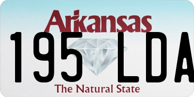 AR license plate 195LDA