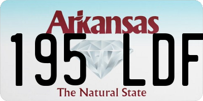 AR license plate 195LDF