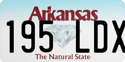 AR license plate 195LDX