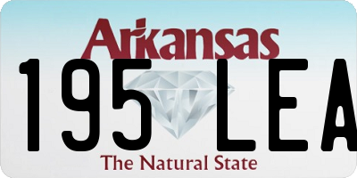 AR license plate 195LEA