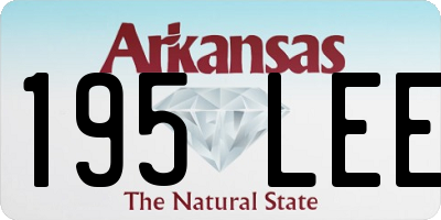AR license plate 195LEE