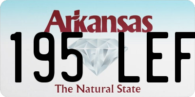 AR license plate 195LEF