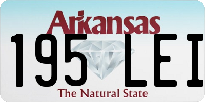AR license plate 195LEI