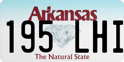 AR license plate 195LHI