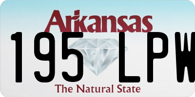 AR license plate 195LPW