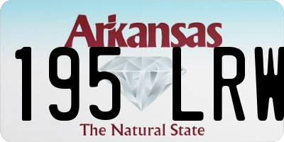 AR license plate 195LRW