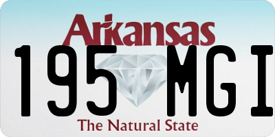 AR license plate 195MGI