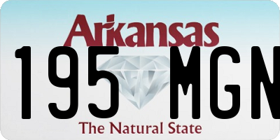 AR license plate 195MGN