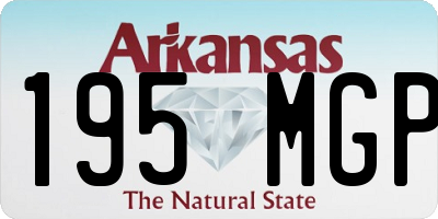 AR license plate 195MGP