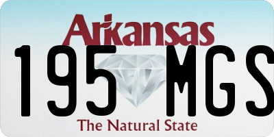AR license plate 195MGS