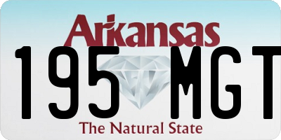 AR license plate 195MGT