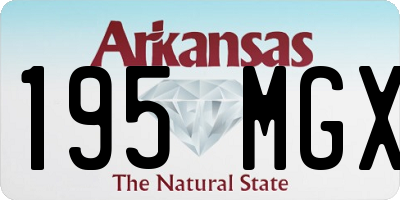 AR license plate 195MGX