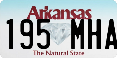 AR license plate 195MHA