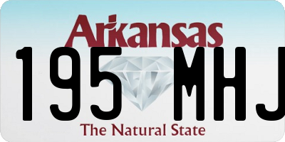 AR license plate 195MHJ