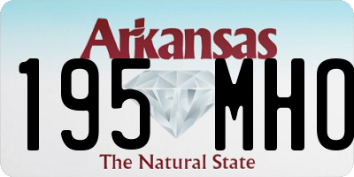 AR license plate 195MHO