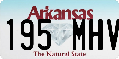 AR license plate 195MHV