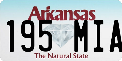 AR license plate 195MIA