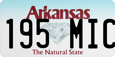 AR license plate 195MIC