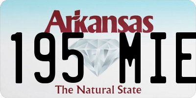 AR license plate 195MIE