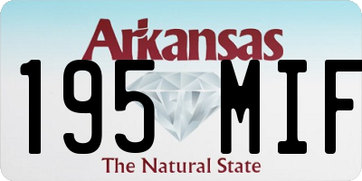 AR license plate 195MIF