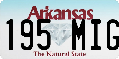 AR license plate 195MIG