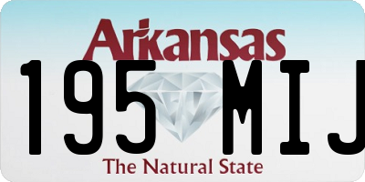 AR license plate 195MIJ