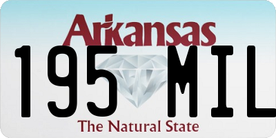 AR license plate 195MIL