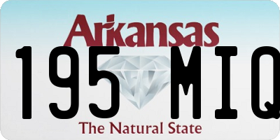 AR license plate 195MIQ