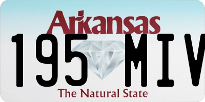 AR license plate 195MIV