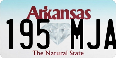 AR license plate 195MJA