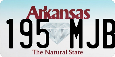 AR license plate 195MJB