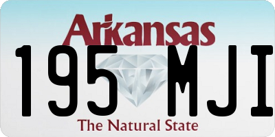 AR license plate 195MJI