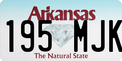 AR license plate 195MJK