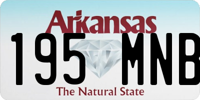 AR license plate 195MNB