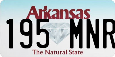 AR license plate 195MNR