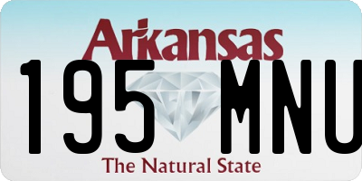 AR license plate 195MNU