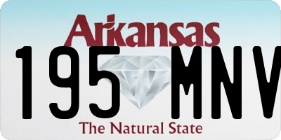 AR license plate 195MNV