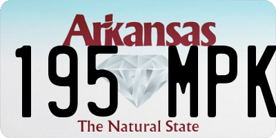 AR license plate 195MPK