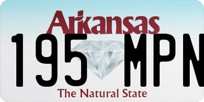 AR license plate 195MPN