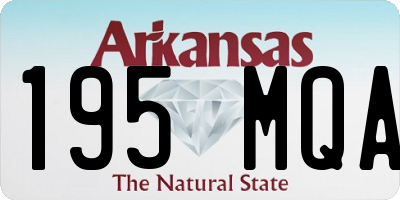 AR license plate 195MQA