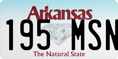 AR license plate 195MSN