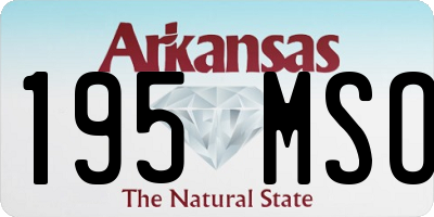 AR license plate 195MSO