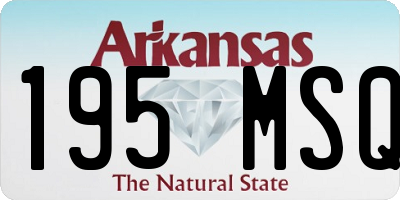 AR license plate 195MSQ