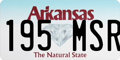 AR license plate 195MSR