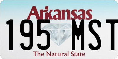 AR license plate 195MST