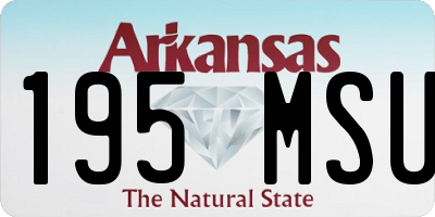 AR license plate 195MSU