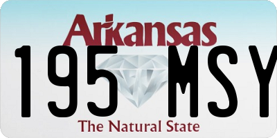 AR license plate 195MSY