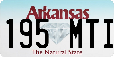 AR license plate 195MTI