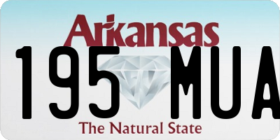 AR license plate 195MUA