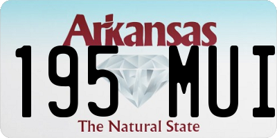 AR license plate 195MUI